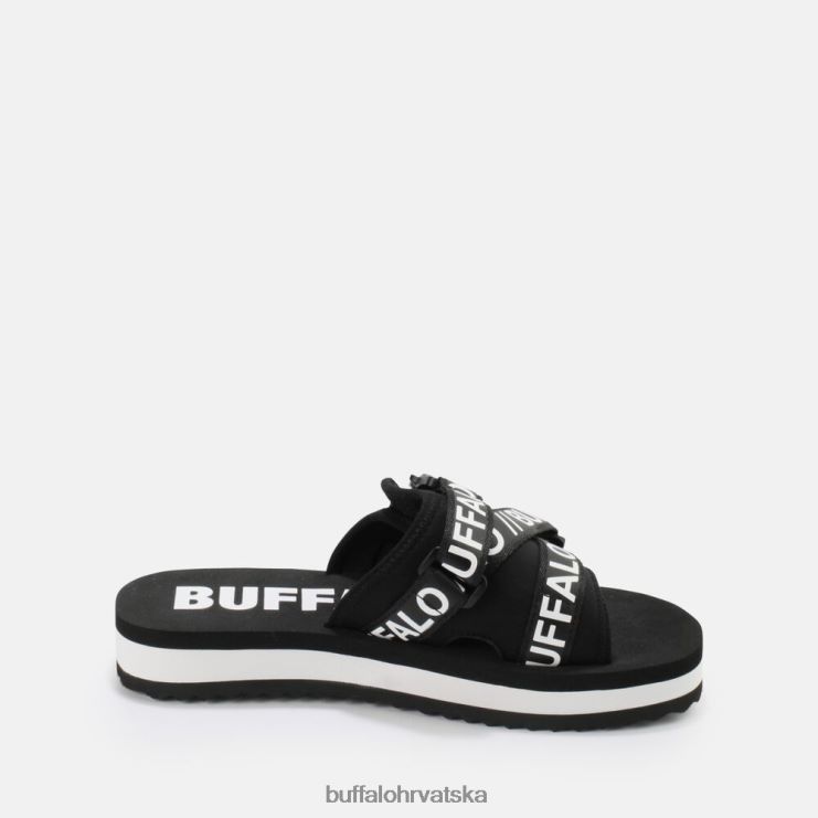 crno Buffalo kadulja klizne sandale s platformom veganske |slajdova TDD6T863